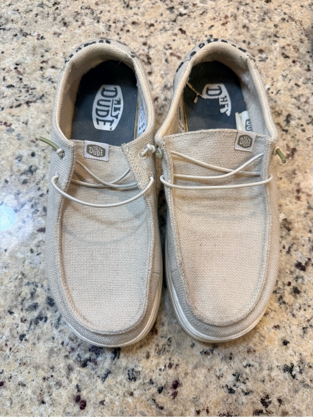 Hey Dude Wally Linen Canvas Slip-On Shoes in Natural